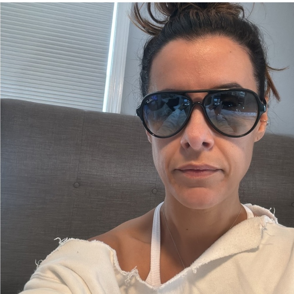 Ray-Ban Black and Blue Aviator Sunglasses - Picture 3 of 3